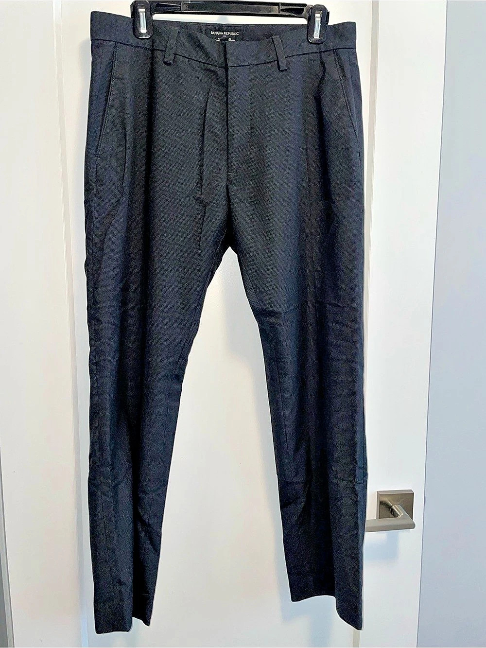 Banana Republic Tailored Slim Dress Pants Men's Black Waist 32x32